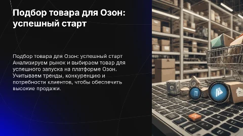 Подбор товара для запуска на Озон