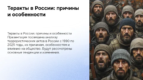 Теракты в России с 1990 - 2025г причины и особенности