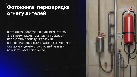 фотокнига участок по перезарядке огнетушителей
