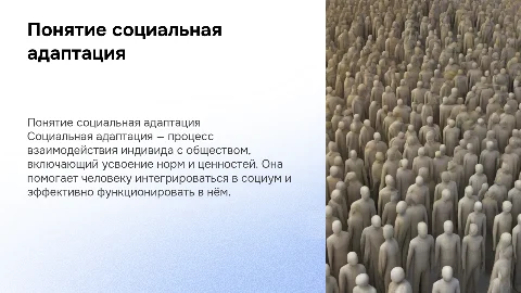 понятие социальная адаптация