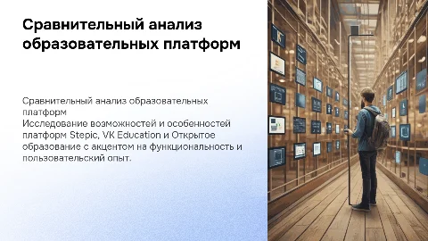 Сравнительный анализ Stepic, VK Education и Открытое образование