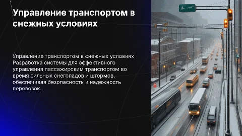 Презентация по разработке системы управления пассажирским транспортом