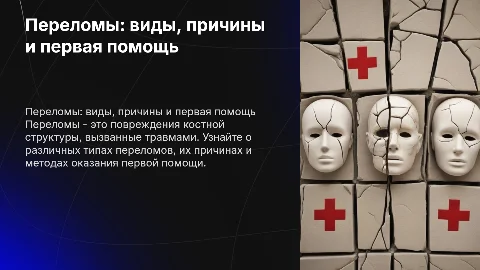 Переломы: виды, причины и первая помощь при переломах
