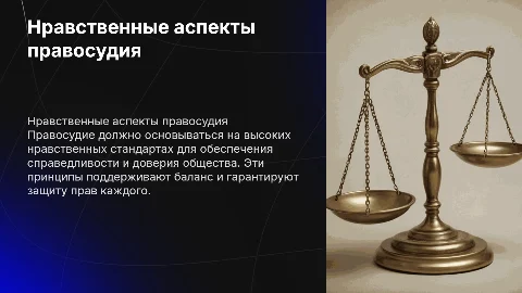 Нравственные начала осуществления правосудия
