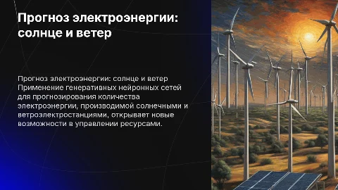 Прогнозирование электроэнергии с генеративными нейронными сетями