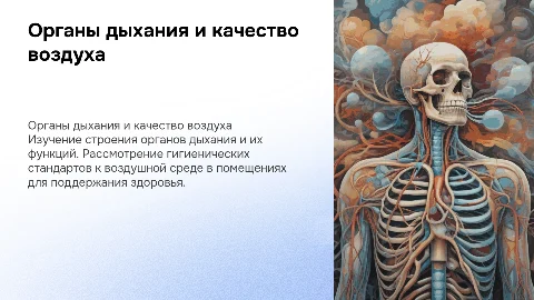 Строение и функции органов дыхания: гигиенические требования