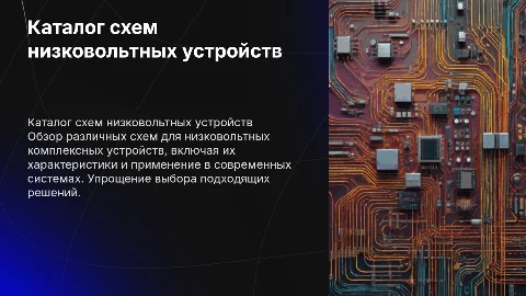 Каталог схем по низковольтным комплексным устройствам