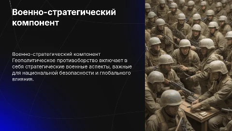 Военно-стратегический компонент геополитического противоборства