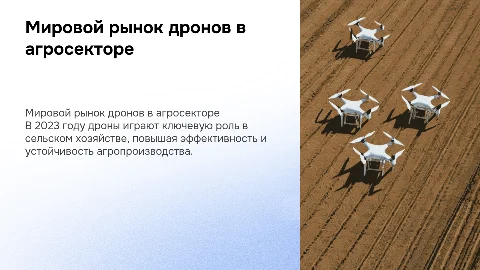 Мировой рынок дронов для сельского хозяйства в 2023 году