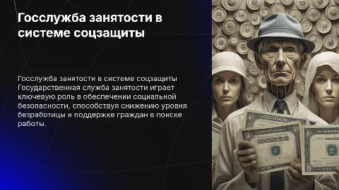 Государственная служба занятости населения и соцзащита