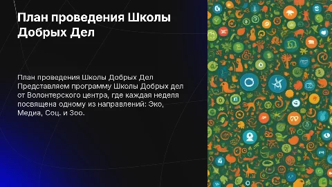 План проведения Школы Добрых дел от Волонтерского центра