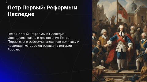 Петр первый биография реформы внешняя политика наследие
