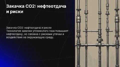 Применение технологии закачки углекислого газа для нефтеотдачи