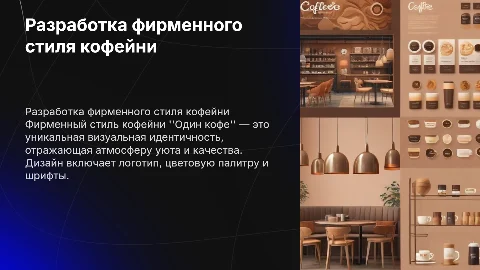 Презентация по графическому дизайну: фирменный стиль кофейни