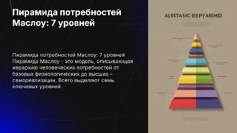 пирамида потребностей Маслоу 7 уровней