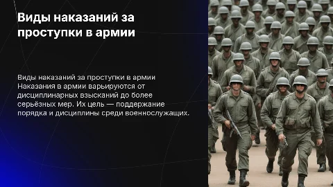 Что предусмотрено за проступок виды наказания в армии
