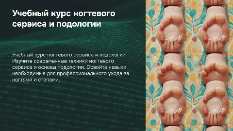 Учебный курс для мастеров ногтевого сервиса, подологии