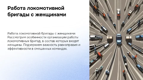 Организация работы локомотивной бригады с женщинами