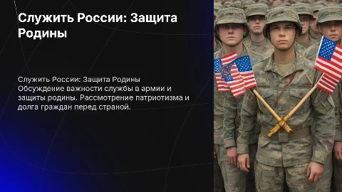 служить россии.защита родины