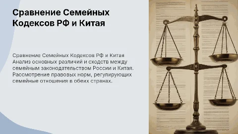сравнение семейного кодекса россии и китая