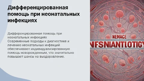 Дифференцированная помощь при неонатальных инфекциях