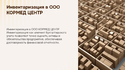 Инвентаризация в бухгалтерском учете на примере ООО КОРМЕД ЦЕНТР
