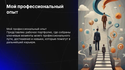 Мой профессиональный опыт (рабочее портфолио соисктаеля)