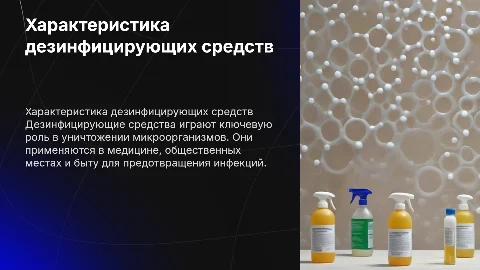 характеристика дезинфицирующих средств