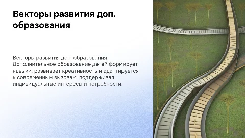 Основные векторы развития дополнительного образования детей