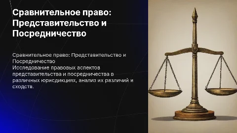 Сравнительно-правовой аспект представительства и посредничества