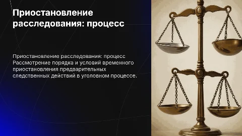 Процессуальный порядоку приостановления предварительного расследования