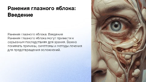 ранения глазного яблока