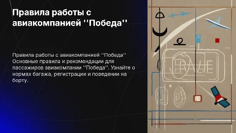 Правила работы савиакомпанией Победа