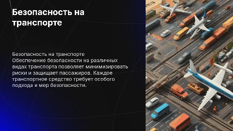 безопасность на различных видах транспорта
