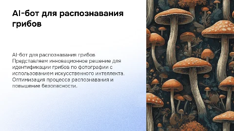 Разработка AI-бота для распознавания грибов по фото