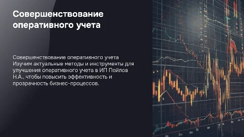 Совершенствование оперативного учета в ИП Пойлов Н.А.
