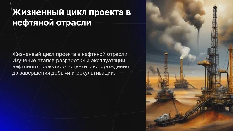 жизненный цикл проекта нефтяная отрасль