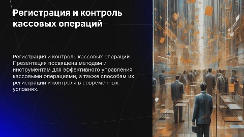 Регистрация и контроль кассовых операций