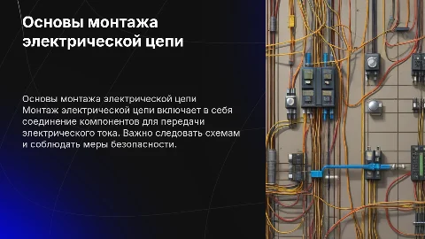 Монтаж электрической цепи