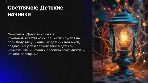 «светлячок» компания по производству детских ночников