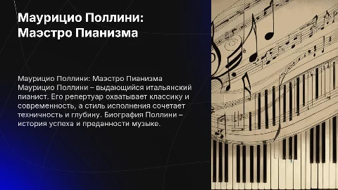 Маурицио Поллини: биография и особенности исполнения