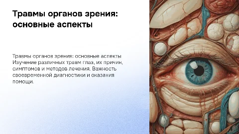 Травмы органов зрения