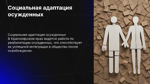 Социальная адаптация и реабилитация осужденных лиц в Красноярском крае