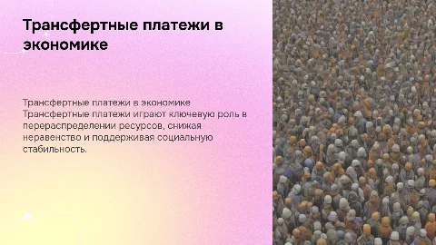 Трансфертные платежи и издержки перераспределения в экономике