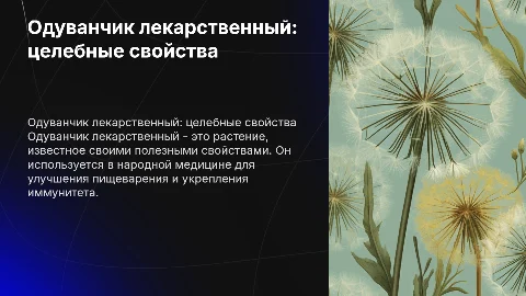 одуванчик лекарственный