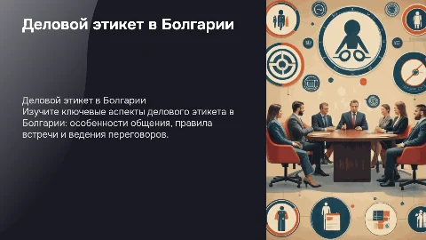 Деловой этикет в Болгарии
