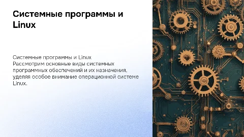 Системные програмные обеспечения, виды и их назначения, linux