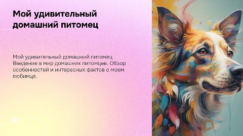 мой домашний питомец