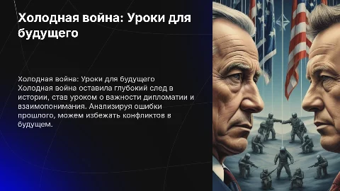 Холодная война. Уроки для страны и мира