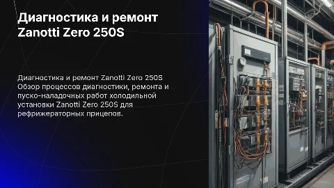 Диагностика и ремонт холодильной установки Zanotti Zero 250S